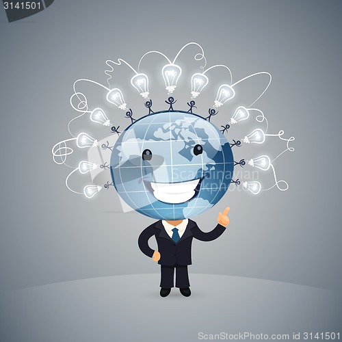 Image of Global Idea Vector illustration