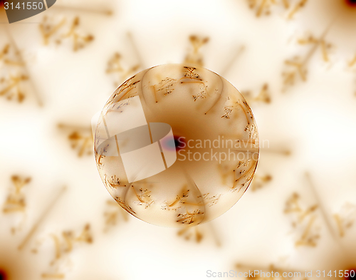 Image of Brwon Glass Abstract Globe
