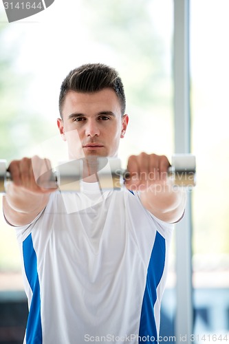 Image of man exercise with weights