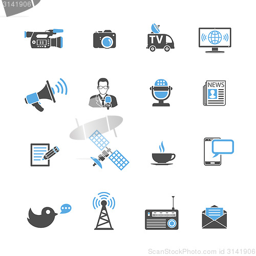 Image of Media and News Icons Set