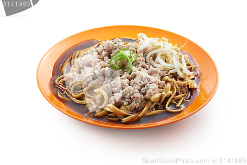 Image of Fried Noodle with minced pork and bean spouts