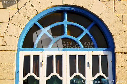 Image of  window in morocco africa and old brick historical