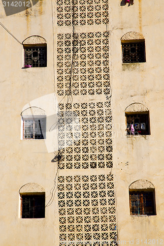 Image of  window in morocco africa and old construction   historical