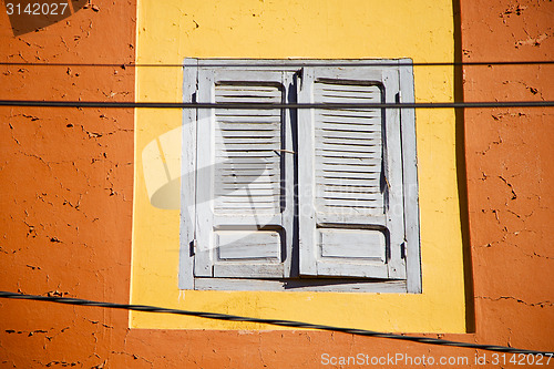 Image of  window in morocco africa and old construction wal brick histori