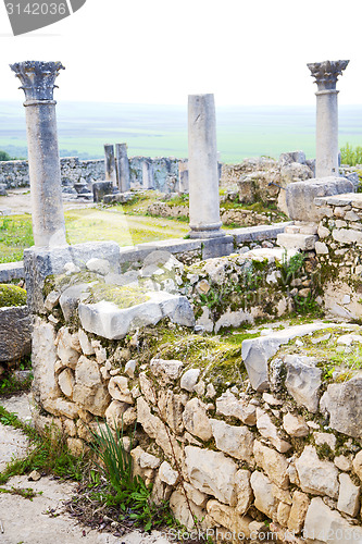 Image of volubilis in morocco africa the old   monument and site