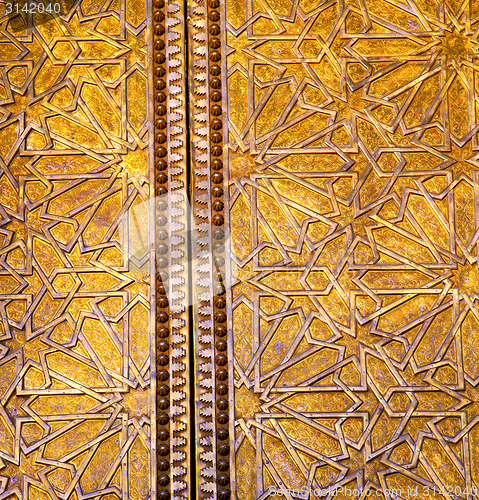 Image of grey metal rusty      morocco in africa gold