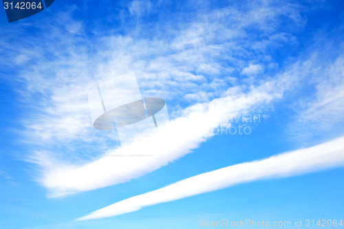 Image of in the blue sky white soft  abstract background
