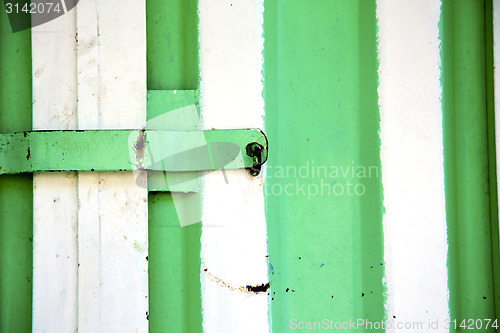 Image of green  metal rusty      morocco in  