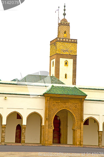 Image of  muslim in      morocco  africa  minaret   religion    sky
