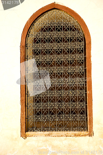 Image of  window in morocco africa and  construction wal brick  