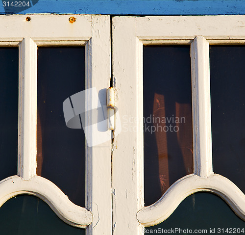 Image of  window in morocco africa and old construction wal brick histori