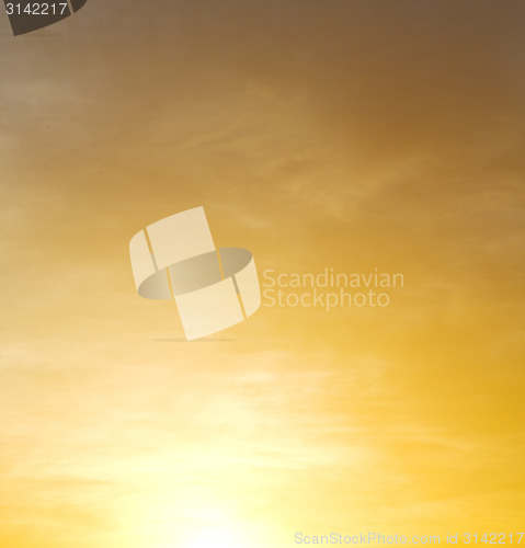 Image of light  the sunrise in  colored sky white soft clouds and abstrac