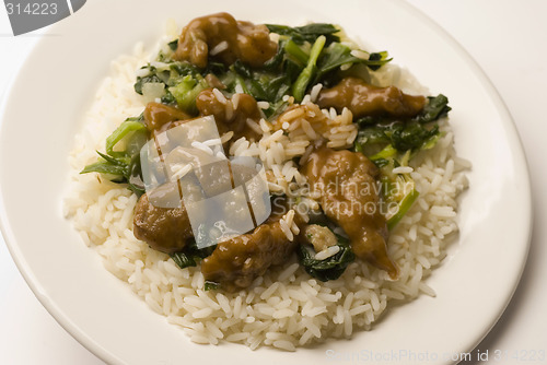 Image of Mongolian beef with rice