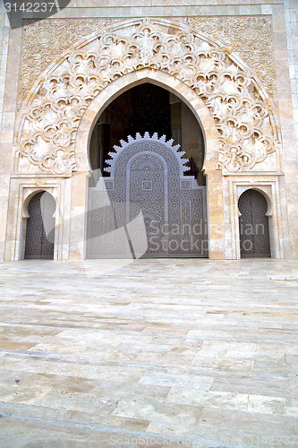 Image of historical in  antique building door marble