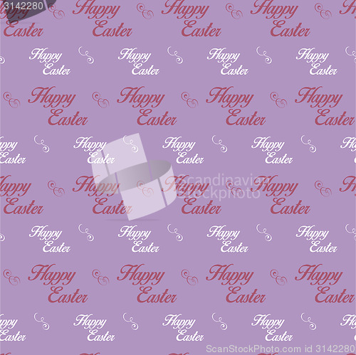 Image of Happy Easter Letter Purple Seamless Background