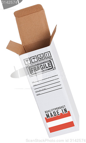 Image of Concept of export - Product of Austria