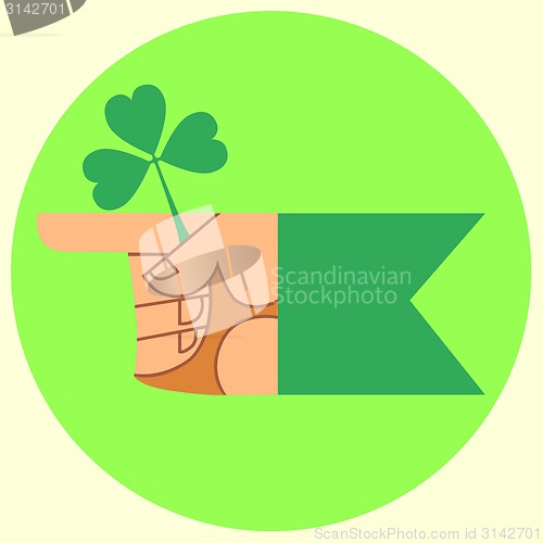 Image of cursor on the festival day of Patrick hand and Shamrock