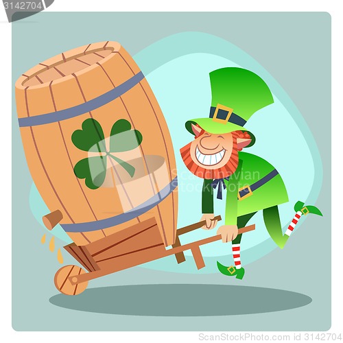 Image of Day Patrick green leprechaun lucky keg of beer