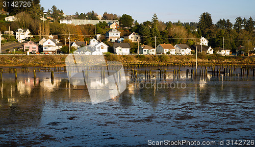 Image of Houses Along Youngs Bay Newhalem HWY Astoria Oregon