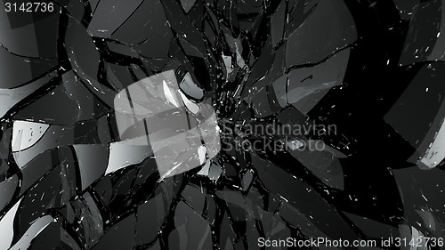 Image of Pieces of splitted or cracked glass 