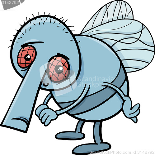 Image of funny fly cartoon illustration