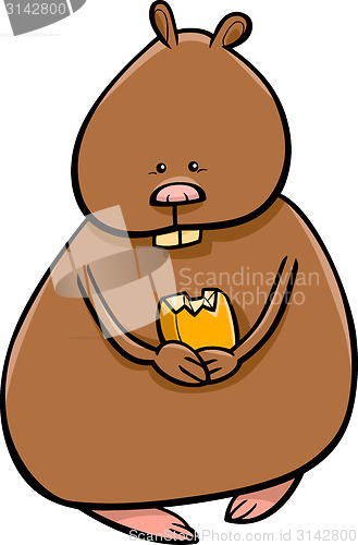 Image of funny hamster cartoon illustration