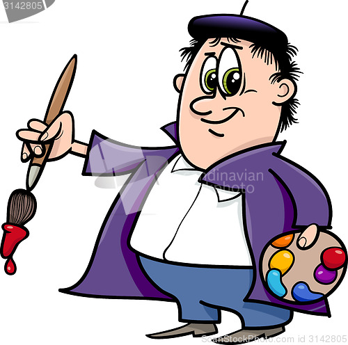 Image of painter artist cartoon illustration