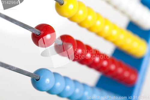 Image of Close up colorful abacus, selective focus