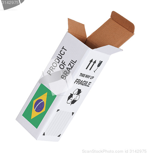 Image of Concept of export - Product of Brazil