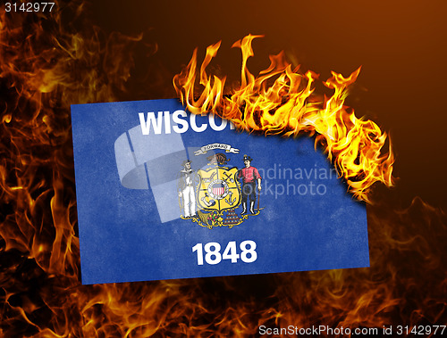 Image of Flag burning - Wisconsin