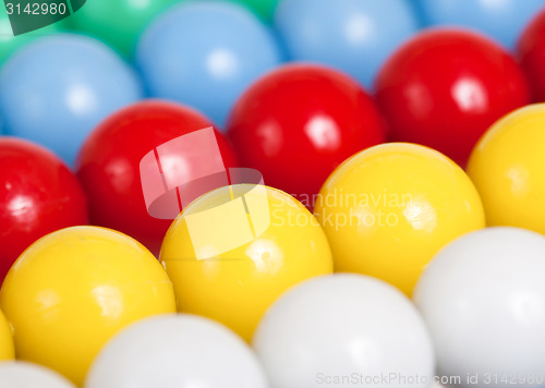 Image of Close up of an old colorful abacus, selective focus
