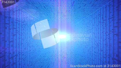 Image of Binary code on abstract technology background