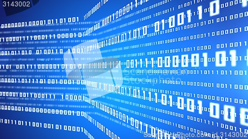 Image of Abstract binary code blue background