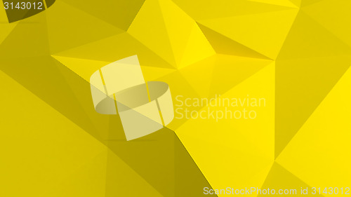 Image of 3d background with polygonal pattern. Yellow color.