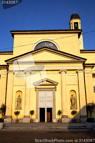 Image of  church  in  the robecchetto   old   closed brick 