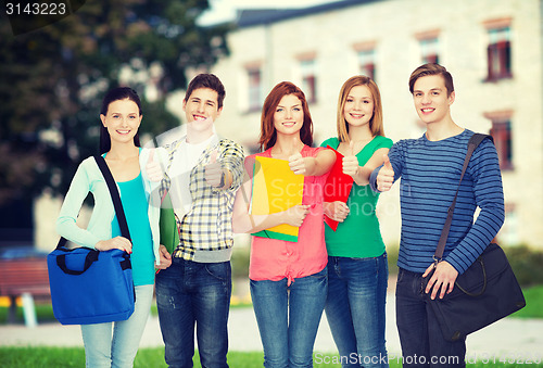 Image of group of smiling students standing