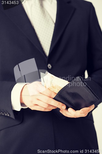 Image of man with euro cash money