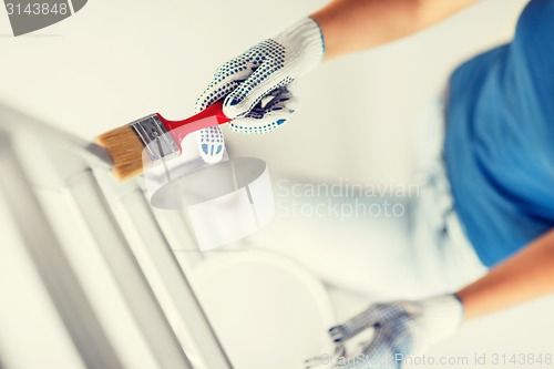 Image of woman with paintbrush and paint pot