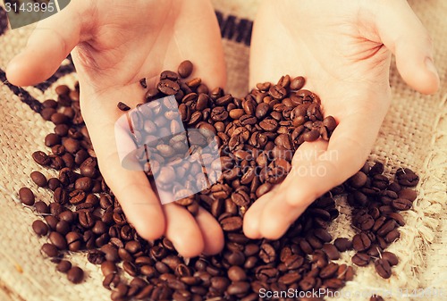 Image of man holding coffee beans