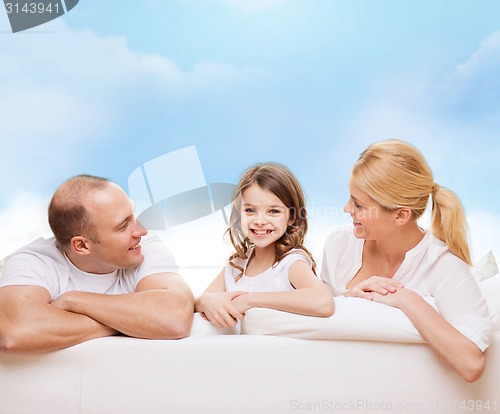 Image of happy family at home