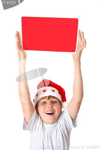 Image of Child with Christmas Message