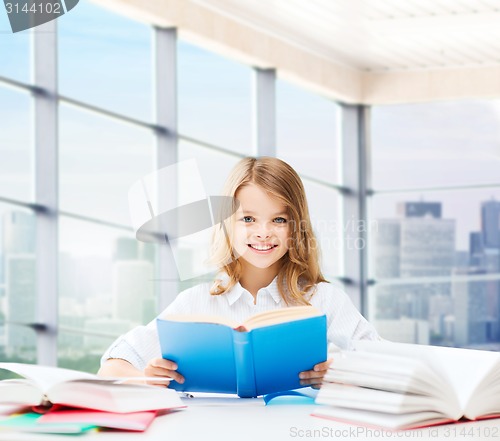 Image of student girl studying at school