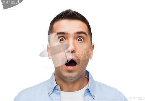 Image of scared man shouting