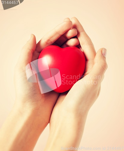 Image of woman hands with heart