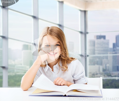 Image of student girl studying at school