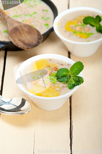 Image of Hearty Middle Eastern Chickpea and Barley Soup