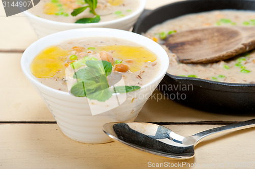 Image of Hearty Middle Eastern Chickpea and Barley Soup