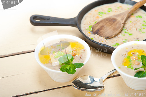 Image of Hearty Middle Eastern Chickpea and Barley Soup