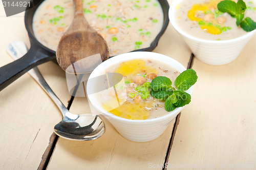 Image of Hearty Middle Eastern Chickpea and Barley Soup