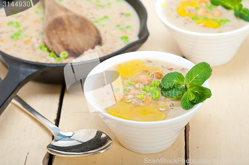 Image of Hearty Middle Eastern Chickpea and Barley Soup